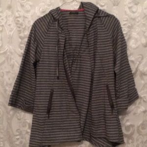 Striped lightweight swing jacket